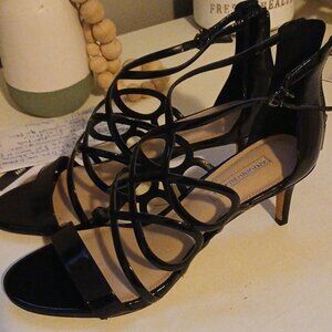 ANTONIO MELANI Black Stiletto Heels Strappy Elegance
